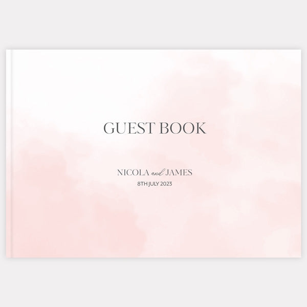 Delicate Inkwash - Iridescent Wedding Guest Book