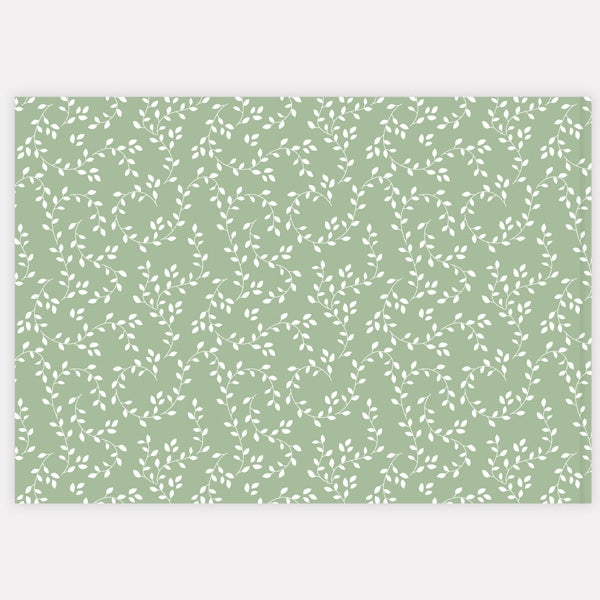 Delicate Leaf Pattern - Iridescent Wedding Guest Book