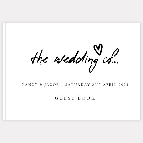 Freehand Script - Iridescent Wedding Guest Book