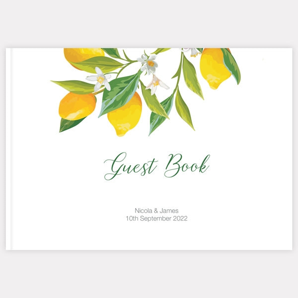 Lemon Citrus - Wedding Guest Book