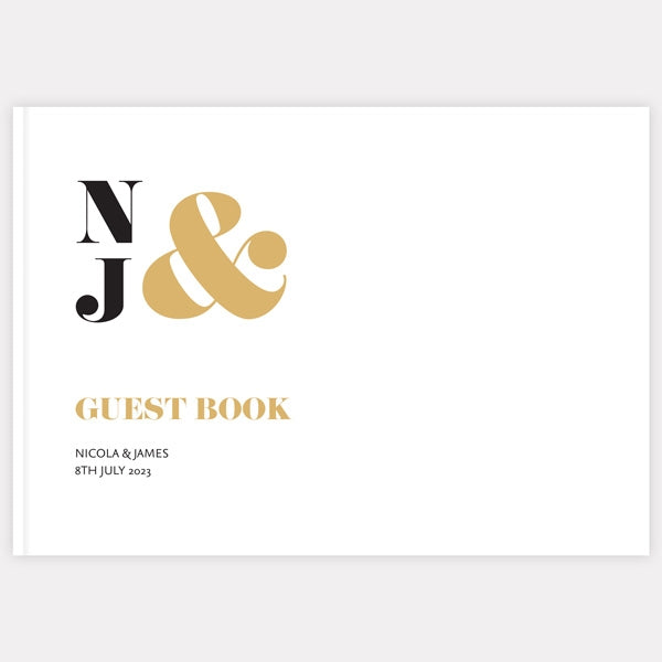 Metallic Ampersand - Metallic Wedding Guest Book