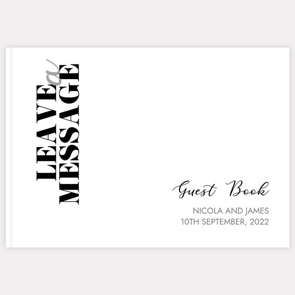 Minimalist Typography - Wedding Guest Book