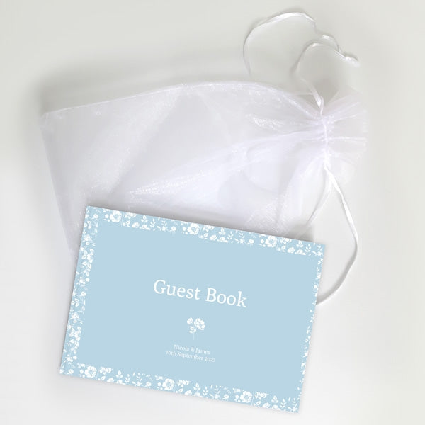 Dainty Flowers - Iridescent Wedding Guest Book