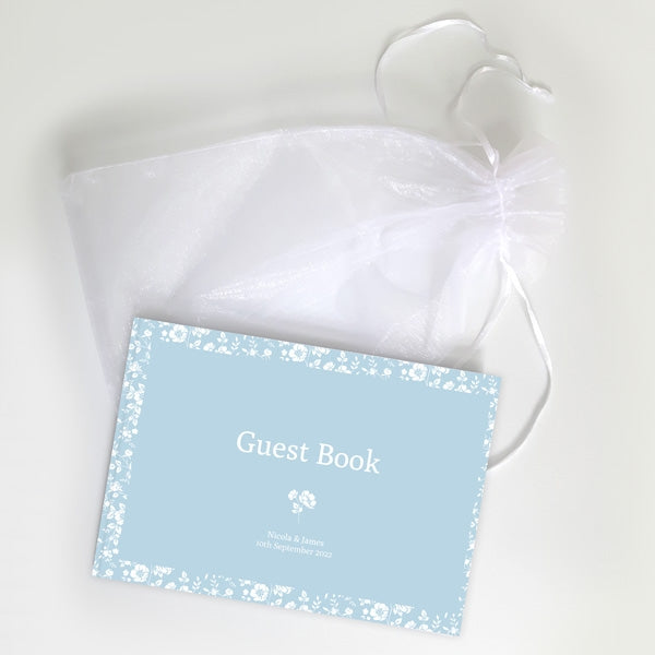 Dainty Flowers - Iridescent Wedding Guest Book