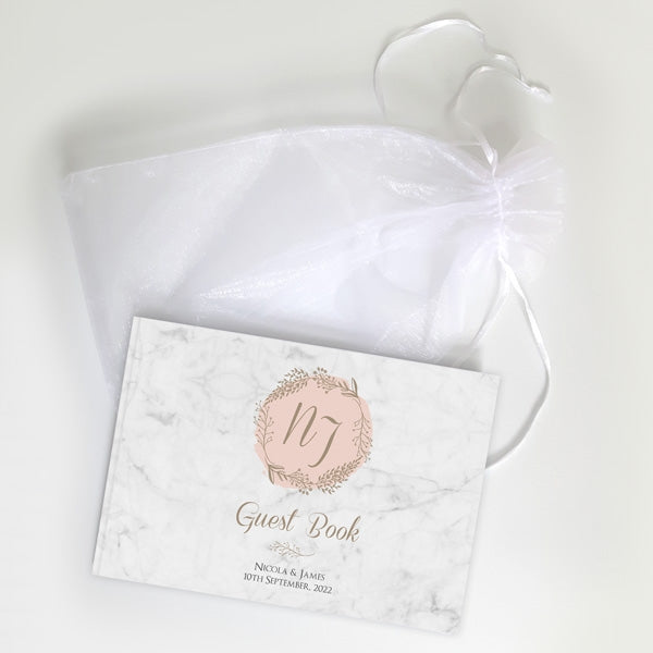 Elegant Marble Blush - Wedding Guest Book