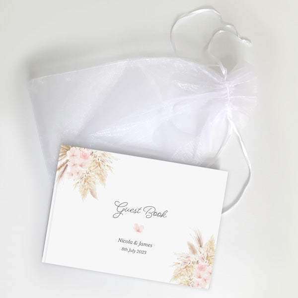 Pampas Floral - Wedding Guest Book
