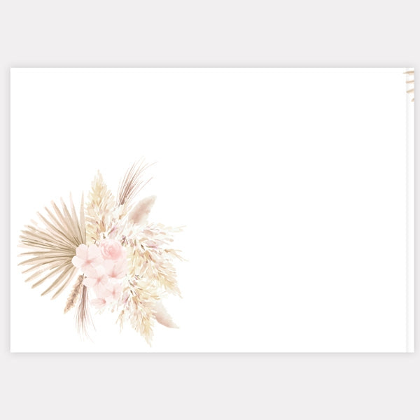 Pampas Floral - Wedding Guest Book