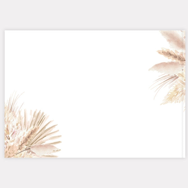 Pampas Grass - Wedding Guest Book