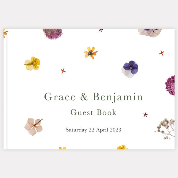 Pressed Flowers - Wedding Guest Book