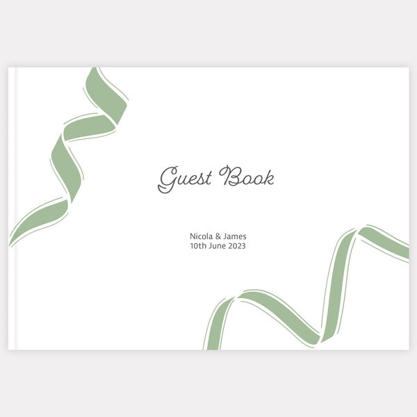 Ribbon Border - Wedding Guest Book