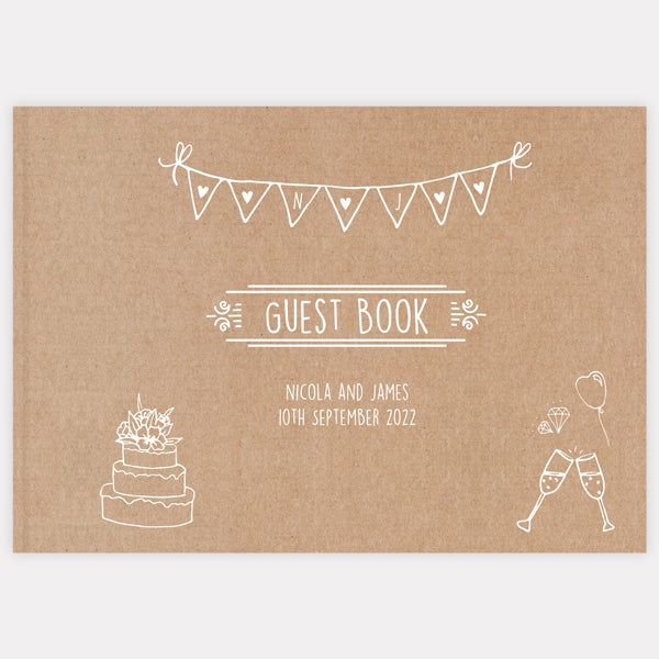 Rustic Wedding Charm - Wedding Guest Book
