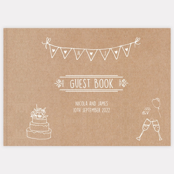 Rustic Wedding Charm - Wedding Guest Book