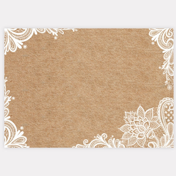 Rustic Wedding Lace - Wedding Guest Book