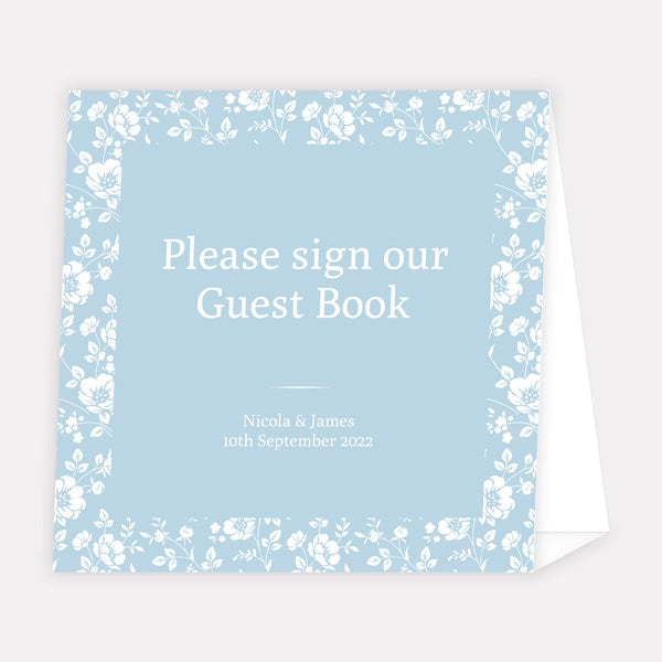 Dainty Flowers - Iridescent Wedding Guest Book