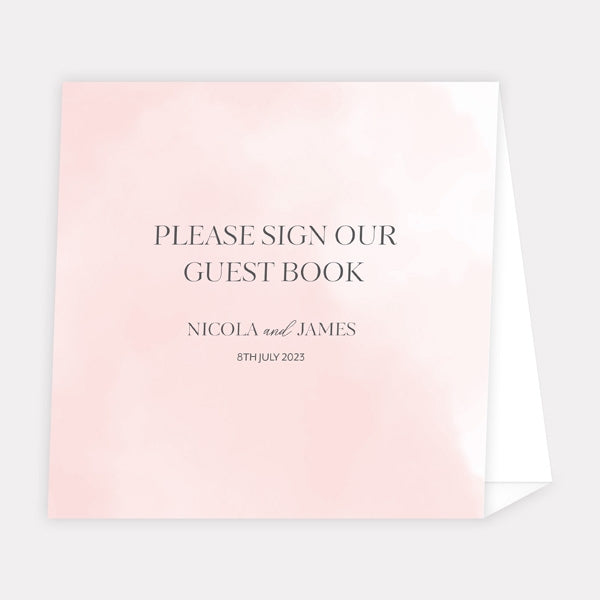 Delicate Inkwash - Iridescent Wedding Guest Book
