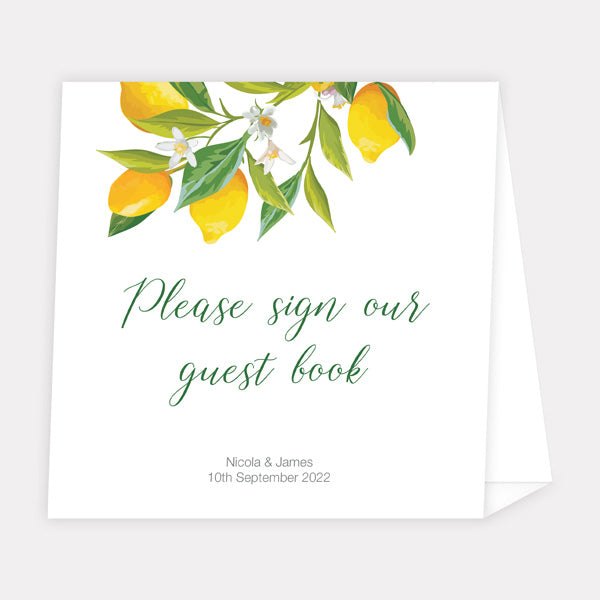 Lemon Citrus - Wedding Guest Book