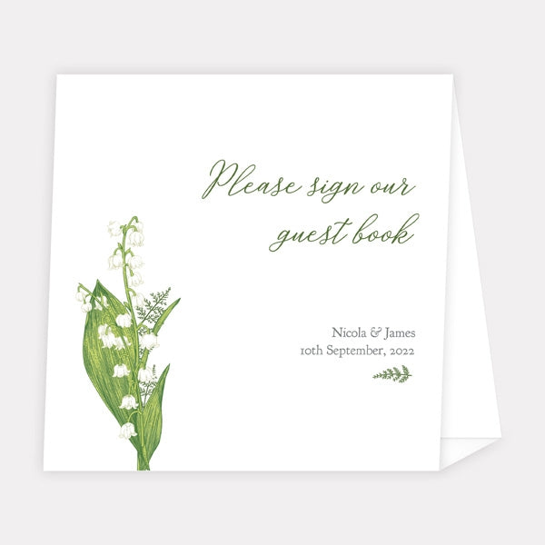 Lily of the Valley - Iridescent Wedding Guest Book