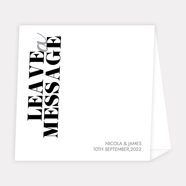 Minimalist Typography - Wedding Guest Book