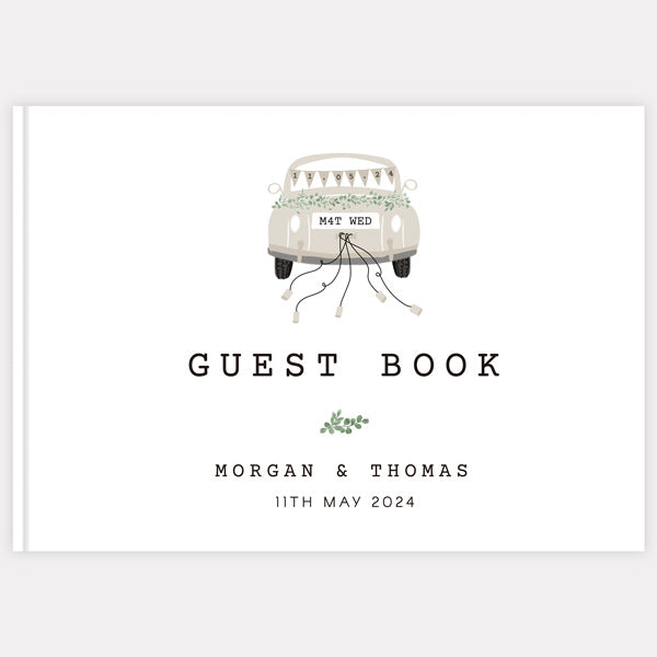 Vintage Classic Car - Wedding Guest Book