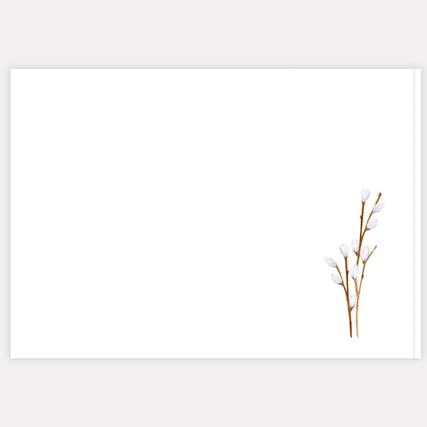 Watercolour Pussy Willow - Iridescent Wedding Guest Book