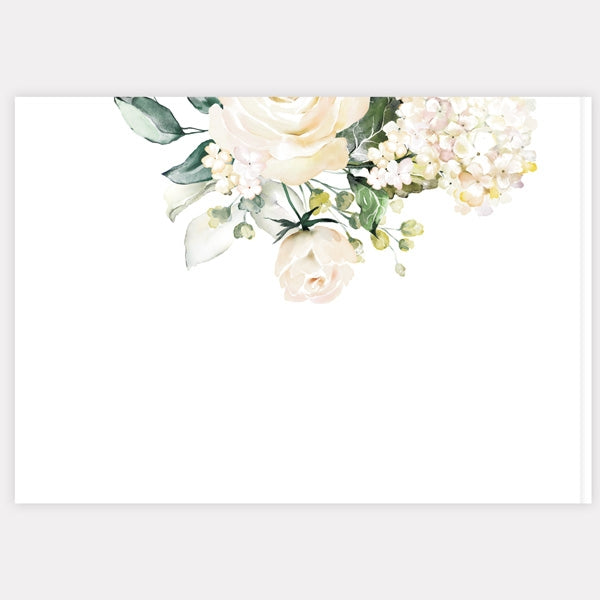 White Country Bouquet - Wedding Guest Book