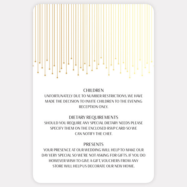 Art Deco Chandelier - Foil Boutique Wedding Invitation & RSVP