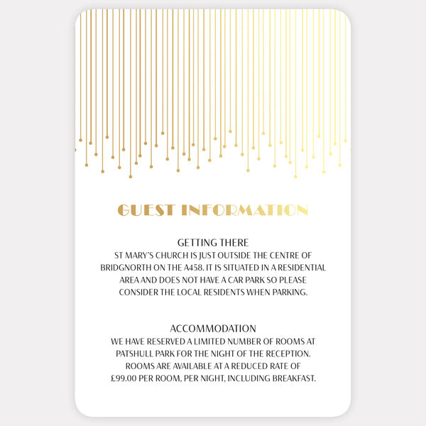 Art Deco Chandelier - Foil Boutique Wedding Invitation & RSVP