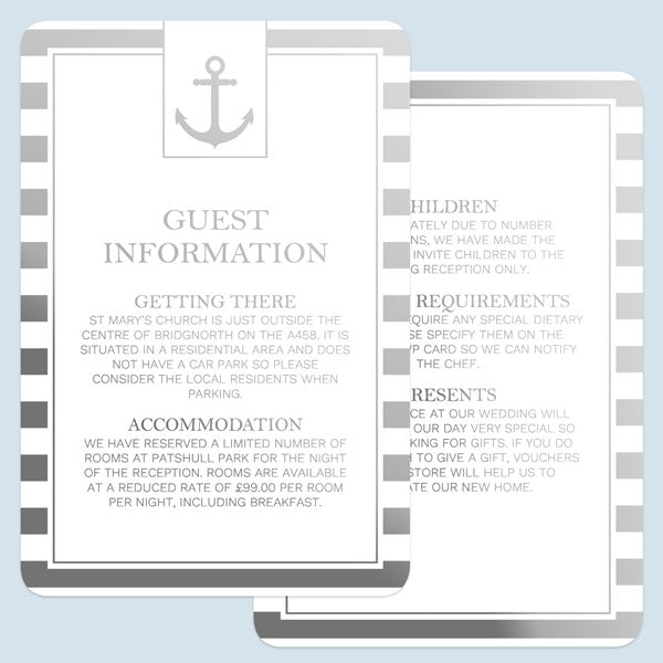 Nautical Stripes Foil Boutique Sample