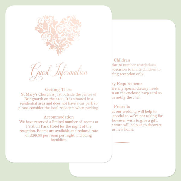 Ornate Heart - Foil Boutique Wedding Invitations