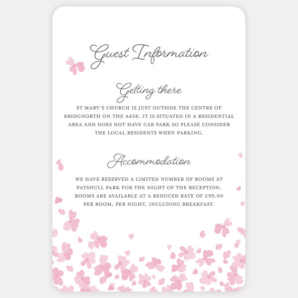 Falling Flowers - Boutique Wedding Invitation & RSVP
