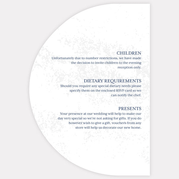 Textured Simplistic Monogram - Iridescent Guest Information Card