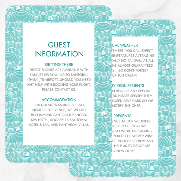 Sail Away With Me - Guest Information