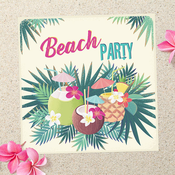 Party Invitations - Hawaiian Beach - Pack of 10