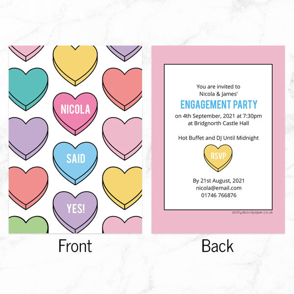 Engagement Party Invitations - Heart Candy