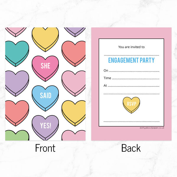 Engagement Party Invitations - Heart Candy