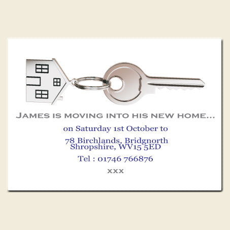 Address Cards - House Keyring - Pack of 10