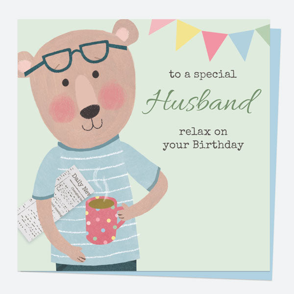 Husband Birthday Card - Dotty Bear - Mug - Birthday Special Husband