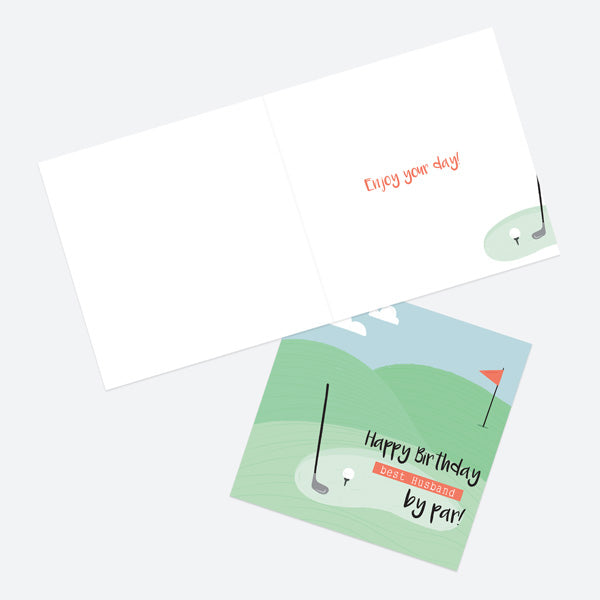 Husband Birthday Card - Golf - Best Husband By Par