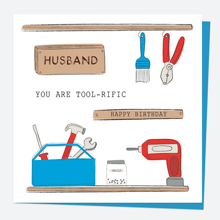 Husband Birthday Card - DIY Tools - Tool-rific Husband