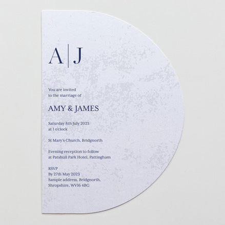 Textured Simplistic Monogram Iridescent Sample