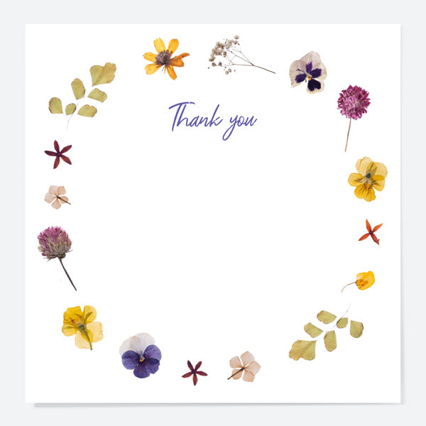 Ready to Write Thank You Cards - Pressed Flowers - Pack of 10 - Fast ...