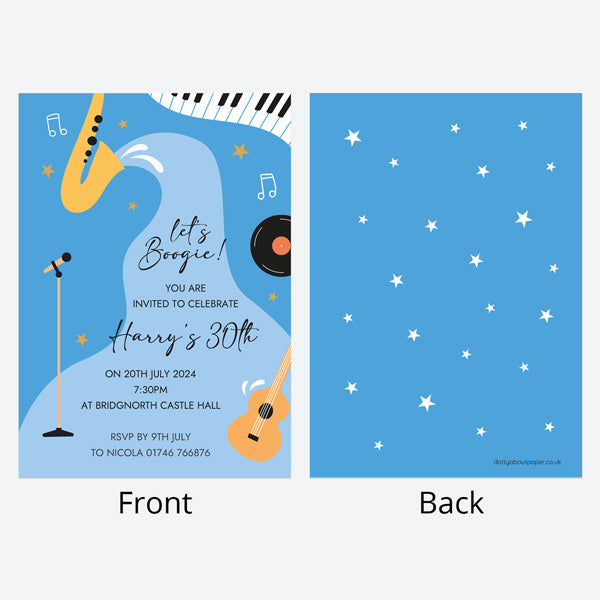 Birthday Invitations - Let's Boogie - Pack of 10