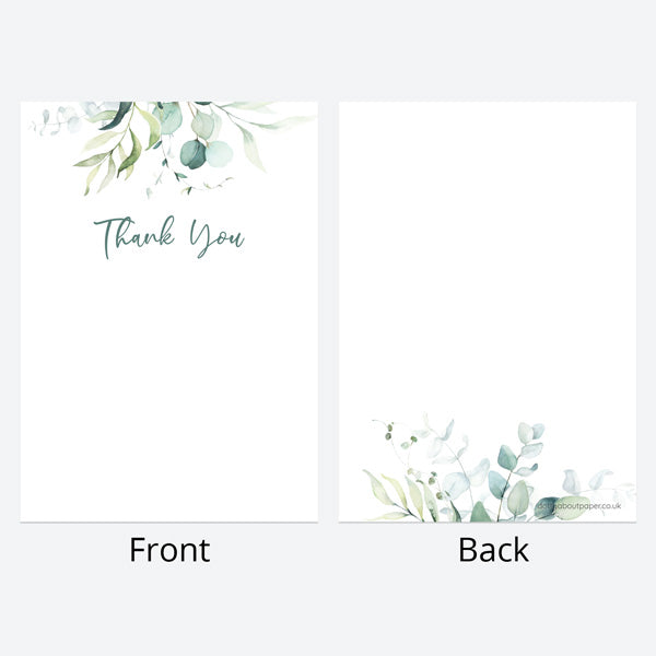 Ready to Write Thank You Cards - Eucalyptus Bouquet - Pack of 10