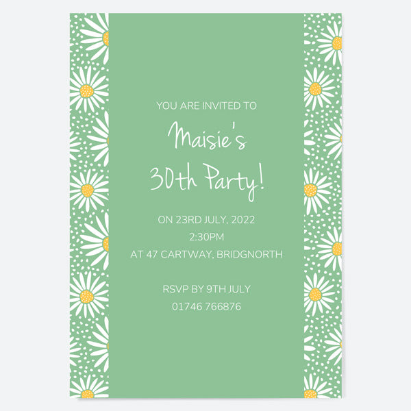 30th Birthday Invitations - Oopsy Daisies - Pack of 10
