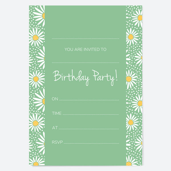 Birthday Invitations - Oopsy Daisies - Pack of 10