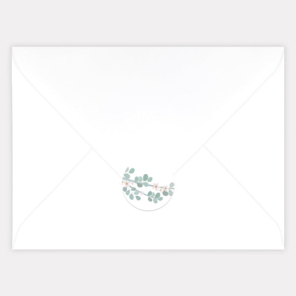Love Birds & Eucalyptus - Wedding Envelope Seals