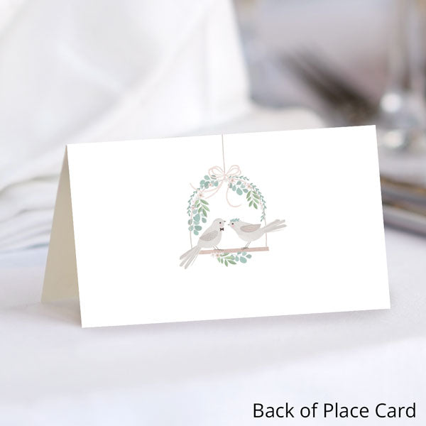 Love Birds & Eucalyptus - Ready to Write Wedding Place Cards