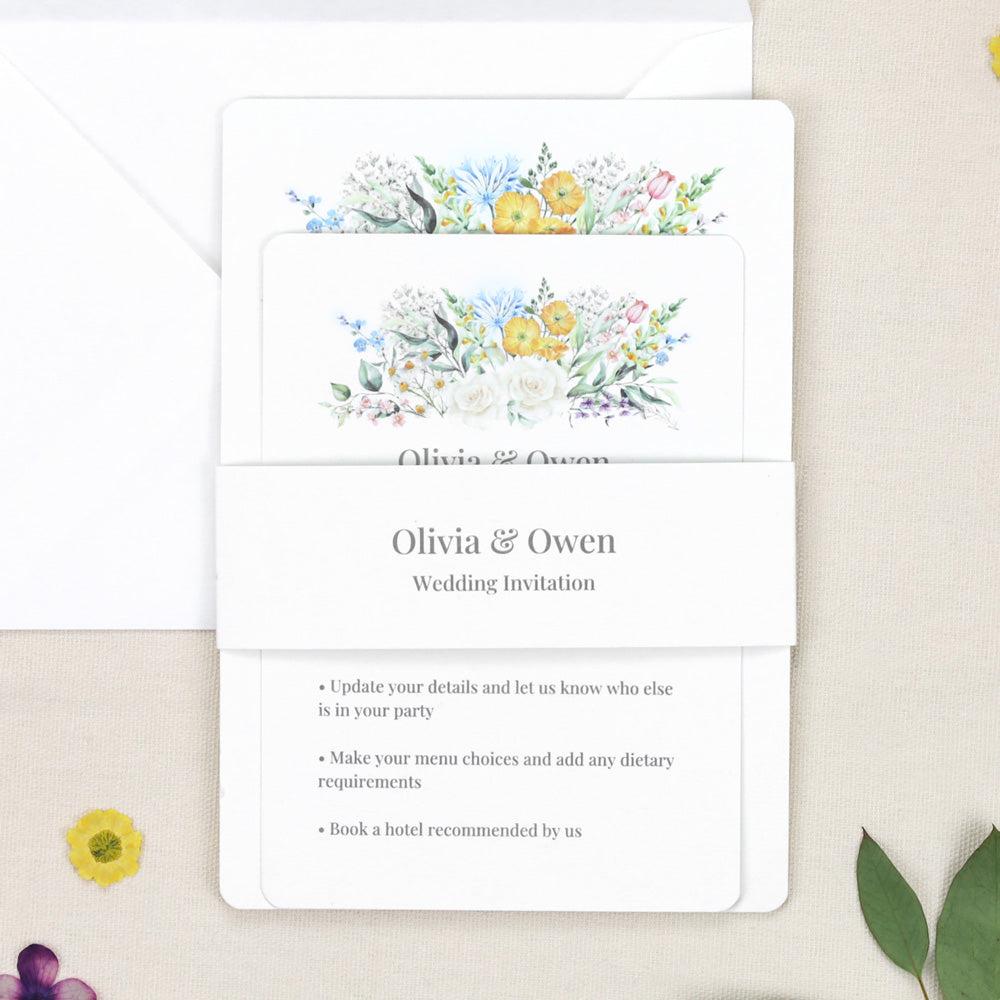 category header image Spring Bouquet - Wedding Invitation & Information Card Suite