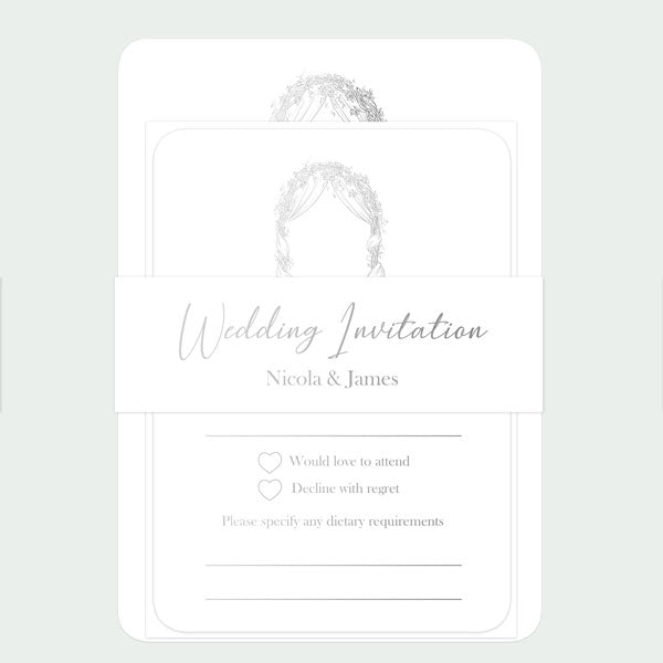 Floral Wedding Arch - Foil Boutique Wedding Invitations