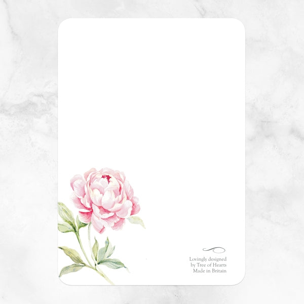 Pretty Pink Peony - Iridescent Evening Invitation